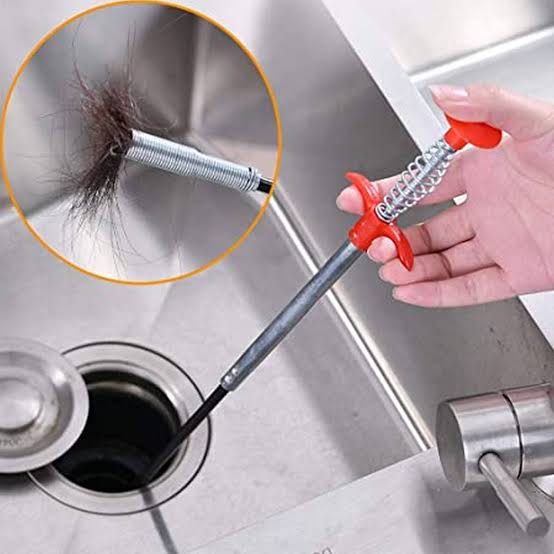 Drainage Block Remover Hair Catcher, Spring Stainless Steel Blockage
