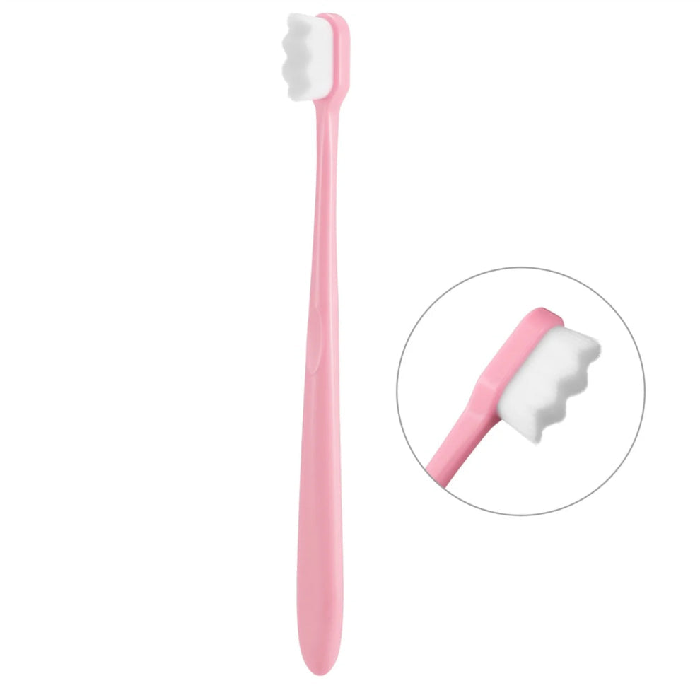 Extra Soft Toothbrush , Ultra Soft-bristled Adult Toothbrush Micro-Nano 20000 Floss Bristle Good Cleaning Effect for Sensitive Teeth Oral Gum Recession ( Pack of 3 )