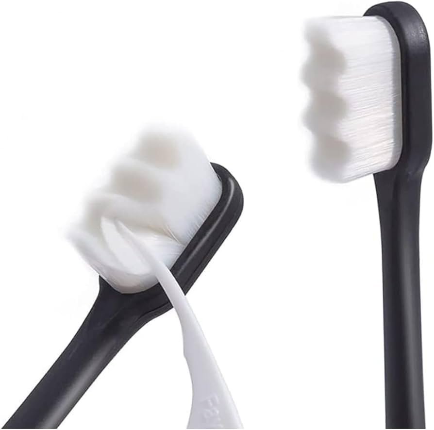 Extra Soft Toothbrush , Ultra Soft-bristled Adult Toothbrush Micro-Nano 20000 Floss Bristle Good Cleaning Effect for Sensitive Teeth Oral Gum Recession ( Pack of 3 )