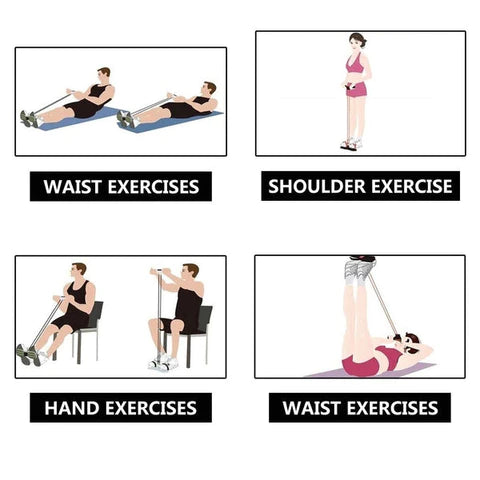 Sit-up Elastic Pull Rope Pedal Tummy Trimmer
