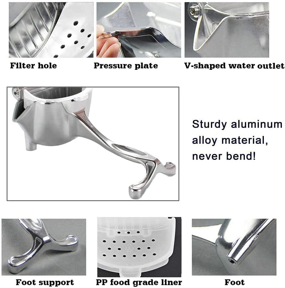 Aluminum Manual Juicer Heavy Duty Fruit Juicer (Aluminum)
