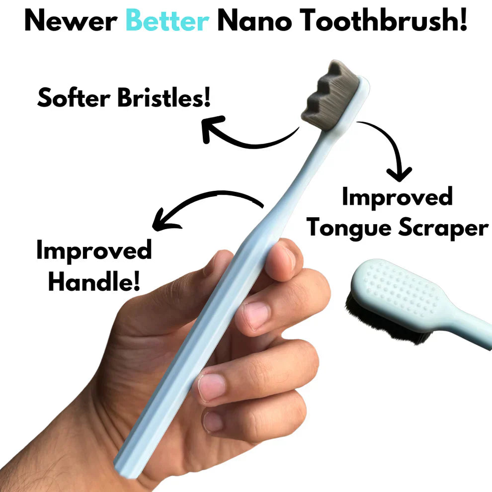 Extra Soft Toothbrush , Ultra Soft-bristled Adult Toothbrush Micro-Nano 20000 Floss Bristle Good Cleaning Effect for Sensitive Teeth Oral Gum Recession ( Pack of 3 )