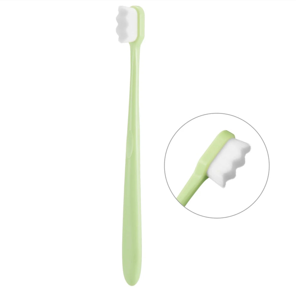 Extra Soft Toothbrush , Ultra Soft-bristled Adult Toothbrush Micro-Nano 20000 Floss Bristle Good Cleaning Effect for Sensitive Teeth Oral Gum Recession ( Pack of 3 )