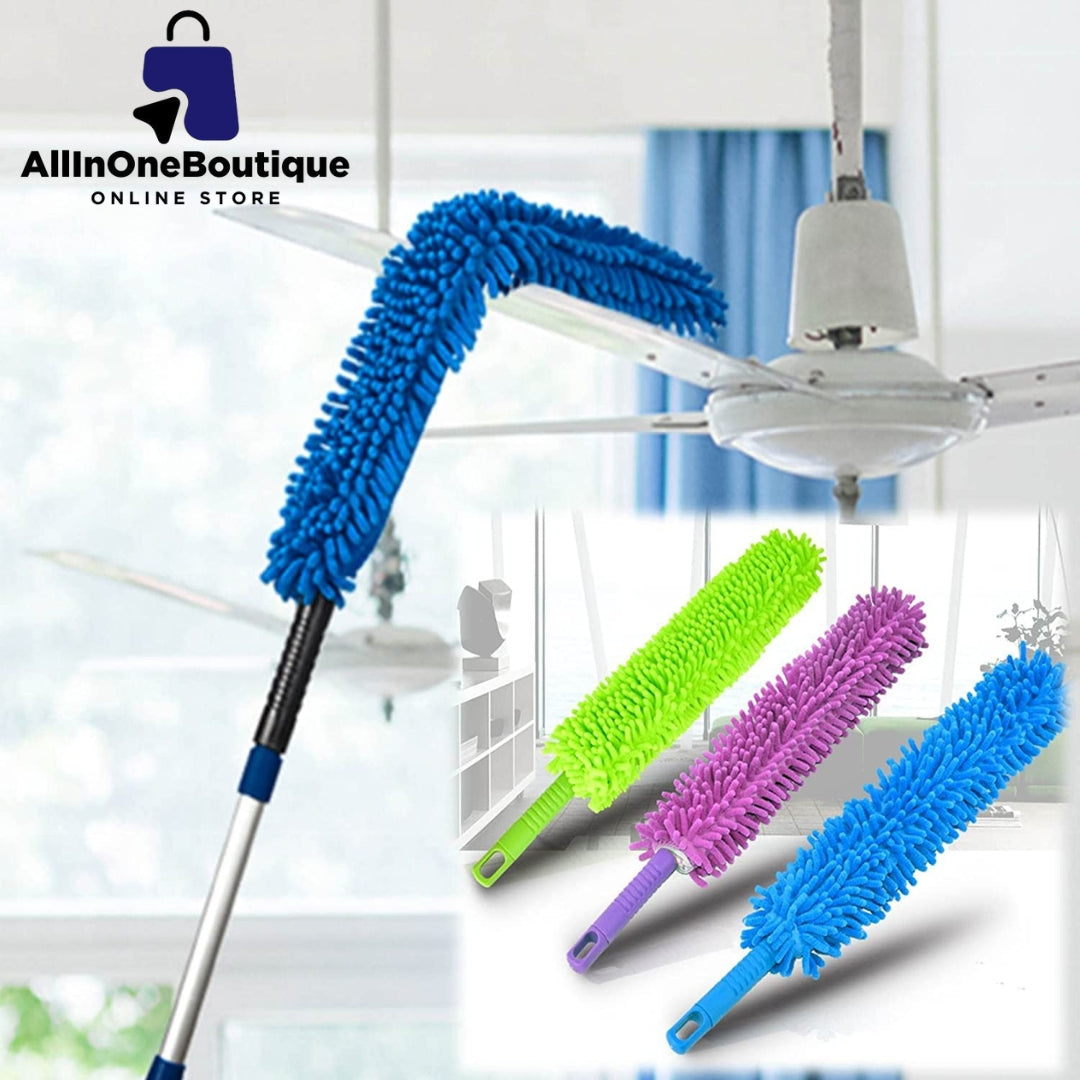 Flexible Fan Cleaning Duster for Multi-Purpose Cleaning with Long Rod