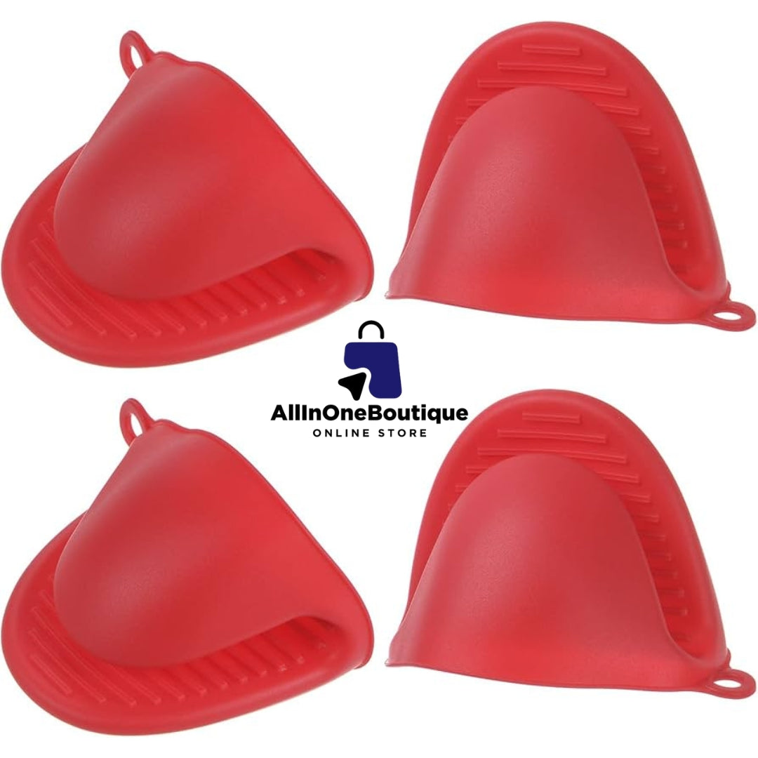 Silicone Pot Holders Heat Resistant Rubber Oven Mitts Mini Oven Mitts for Kitchen Cooking and Baking (Pac of 2)