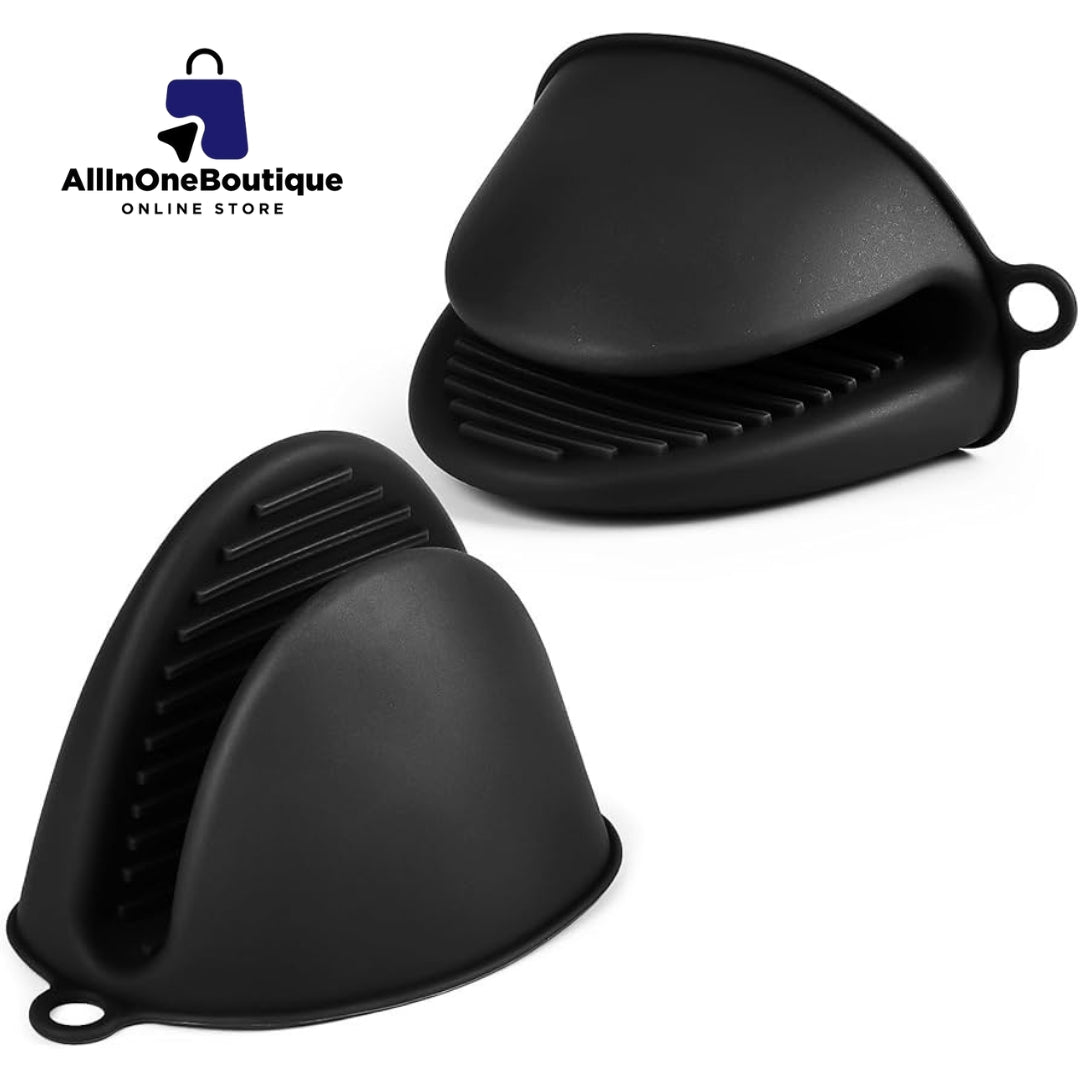 Silicone Pot Holders Heat Resistant Rubber Oven Mitts Mini Oven Mitts for Kitchen Cooking and Baking (Pac of 2)