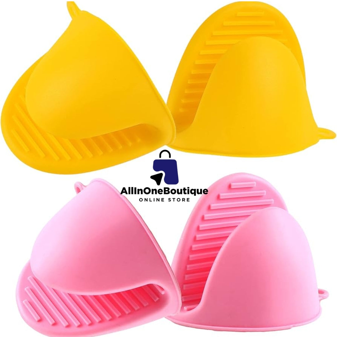 Silicone Pot Holders Heat Resistant Rubber Oven Mitts Mini Oven Mitts for Kitchen Cooking and Baking (Pac of 2)