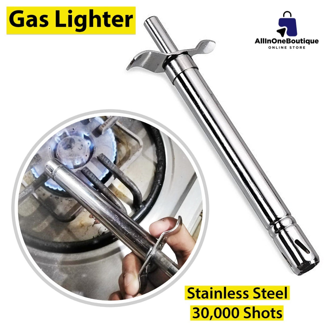 Stainless Steel Kitchen Stove Lighter - Fuel-Free, Refillable