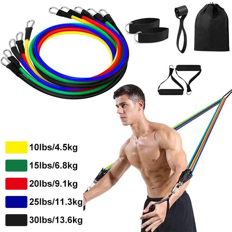 11Pcs Power Resistance Band Set - Fitone