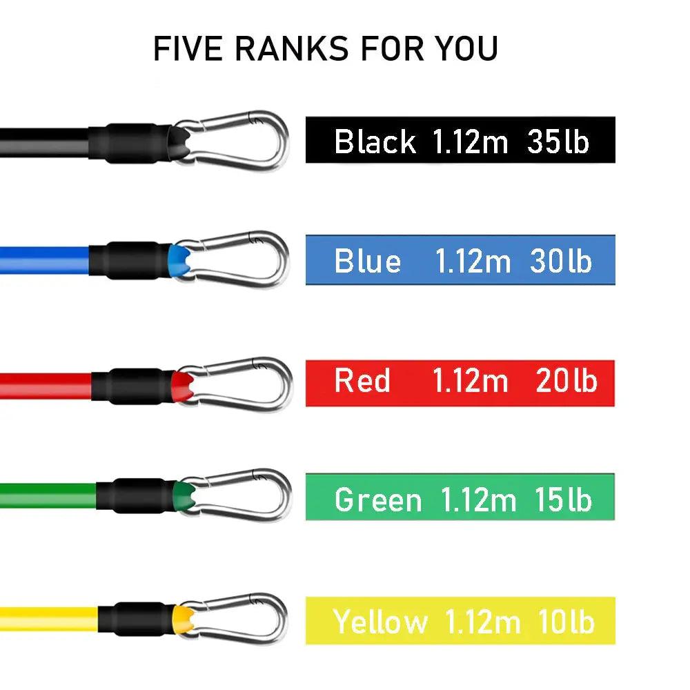 11Pcs Power Resistance Band Set - Fitone