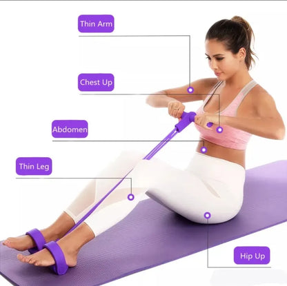 Sit-up Elastic Pull Rope Pedal Tummy Trimmer