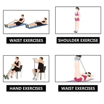 Sit-up Elastic Pull Rope Pedal Tummy Trimmer