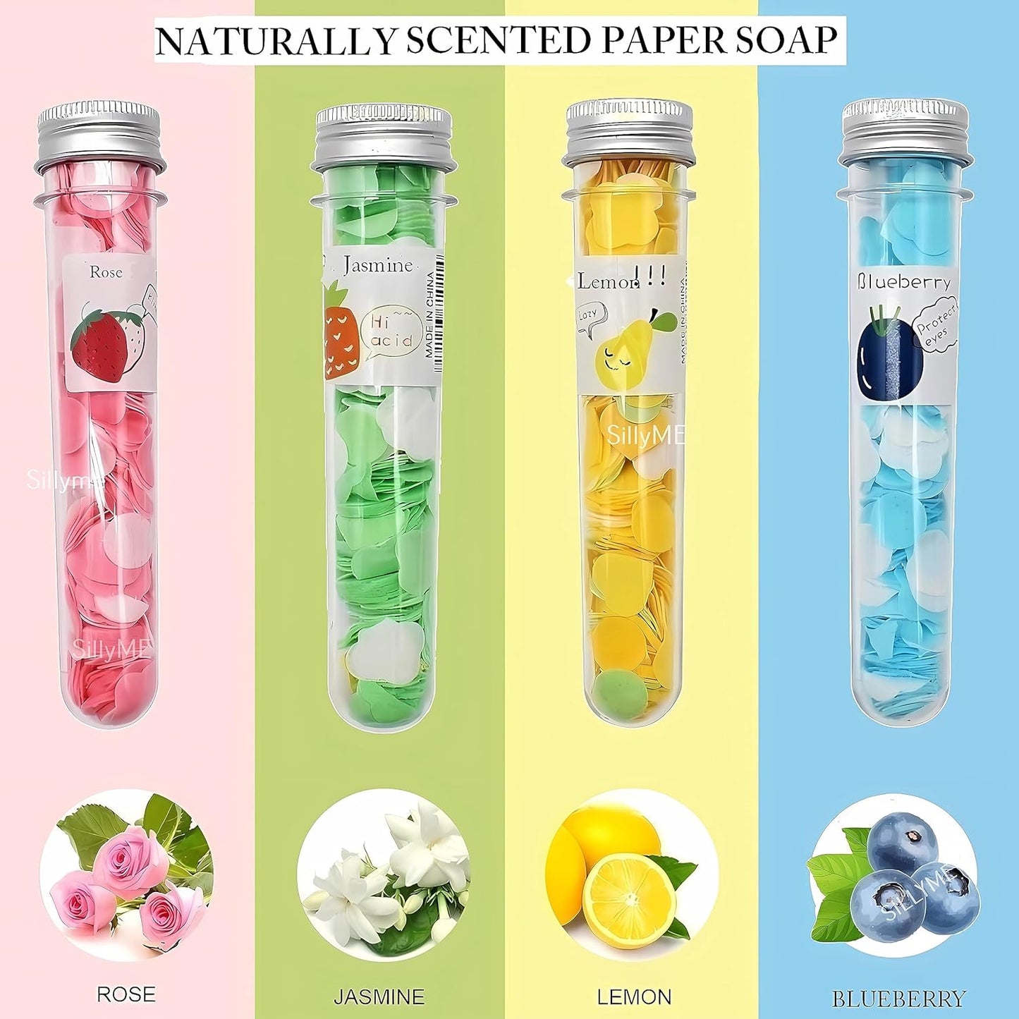 Portable Travel Soap Paper Sheets Disposable Hand Washing Bath Scented Paper Soap (Pack of 2)