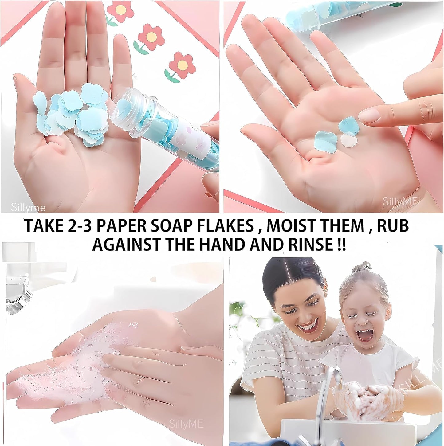 Portable Travel Soap Paper Sheets Disposable Hand Washing Bath Scented Paper Soap (Pack of 2)