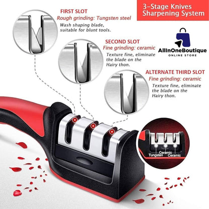 Adjustable 4 in 1 Manual Knives and Scissor Sharpener