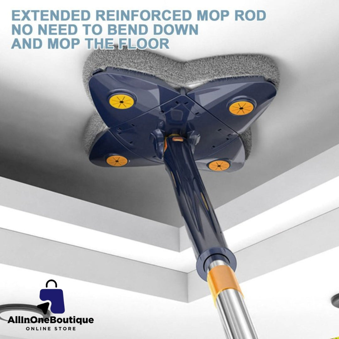 Four Leaf Clover Shaped 360 Degree Rotatable Adjustable Cleaning Mop, Wet and Dry Mop for Ceilings, Corners, Glass Bonsem