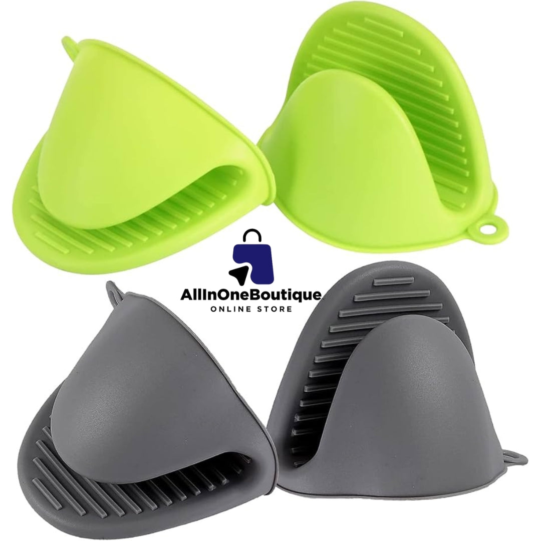 Silicone Pot Holders Heat Resistant Rubber Oven Mitts Mini Oven Mitts for Kitchen Cooking and Baking (Pac of 2)