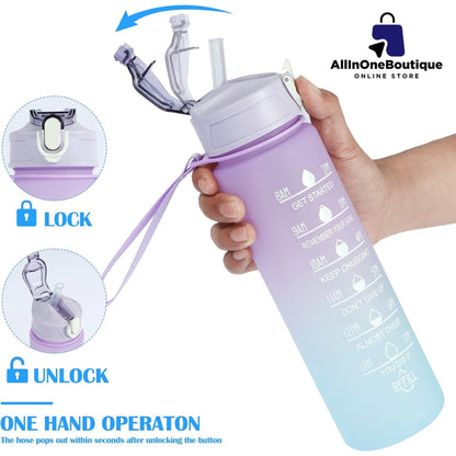 3pcs Water Bottle with Straw 2 Liter Water Bottle and Portable Bottle BPA Free Titan Drinks Bottle Leakproof