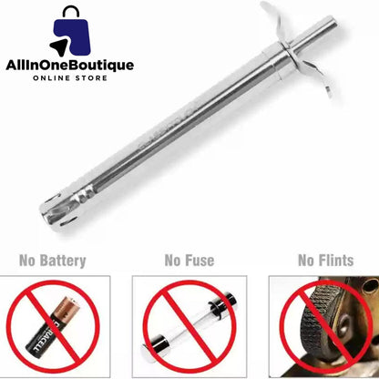 Stainless Steel Kitchen Stove Lighter - Fuel-Free, Refillable